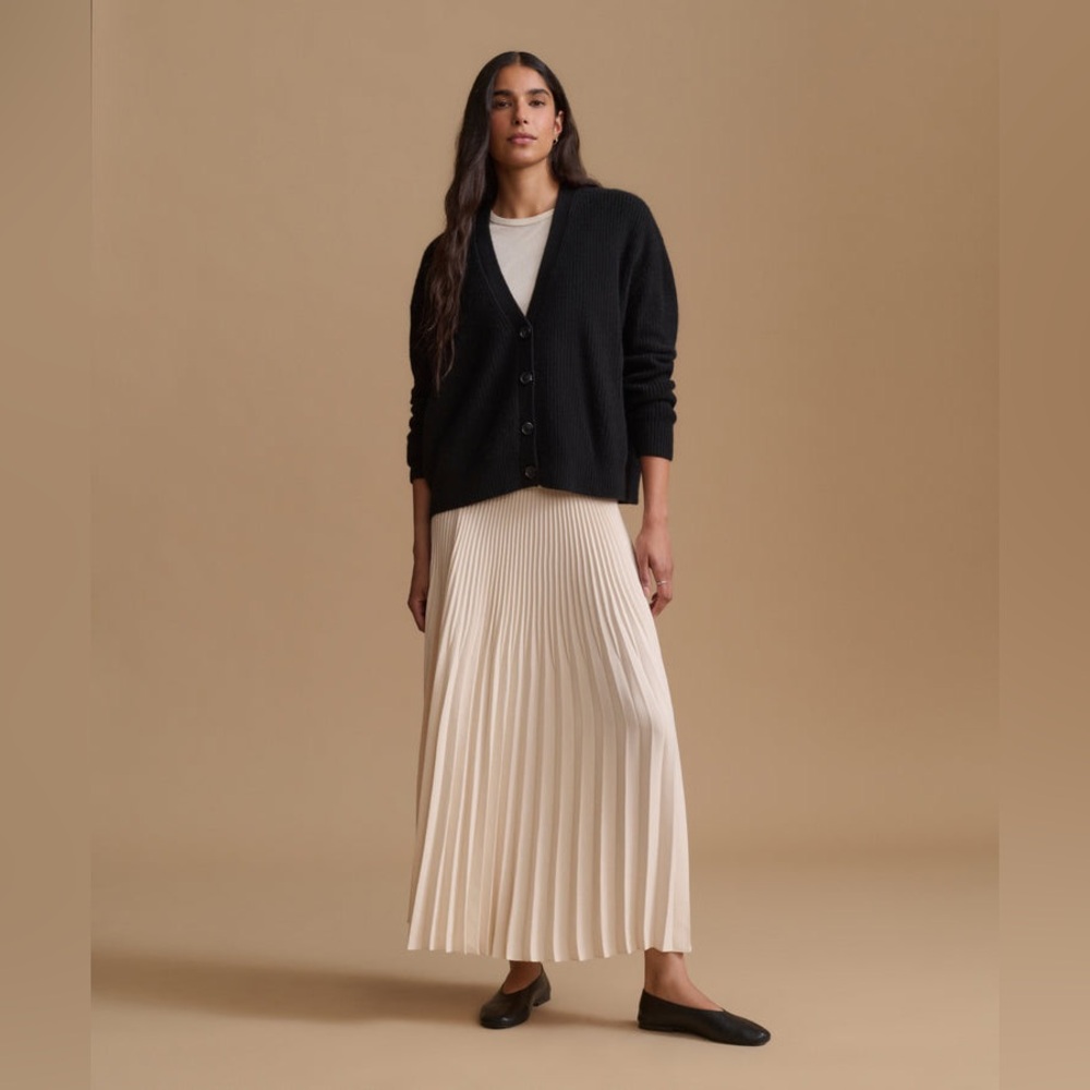 Jenni Kayne Ivory Pleated Skirt, Size Small